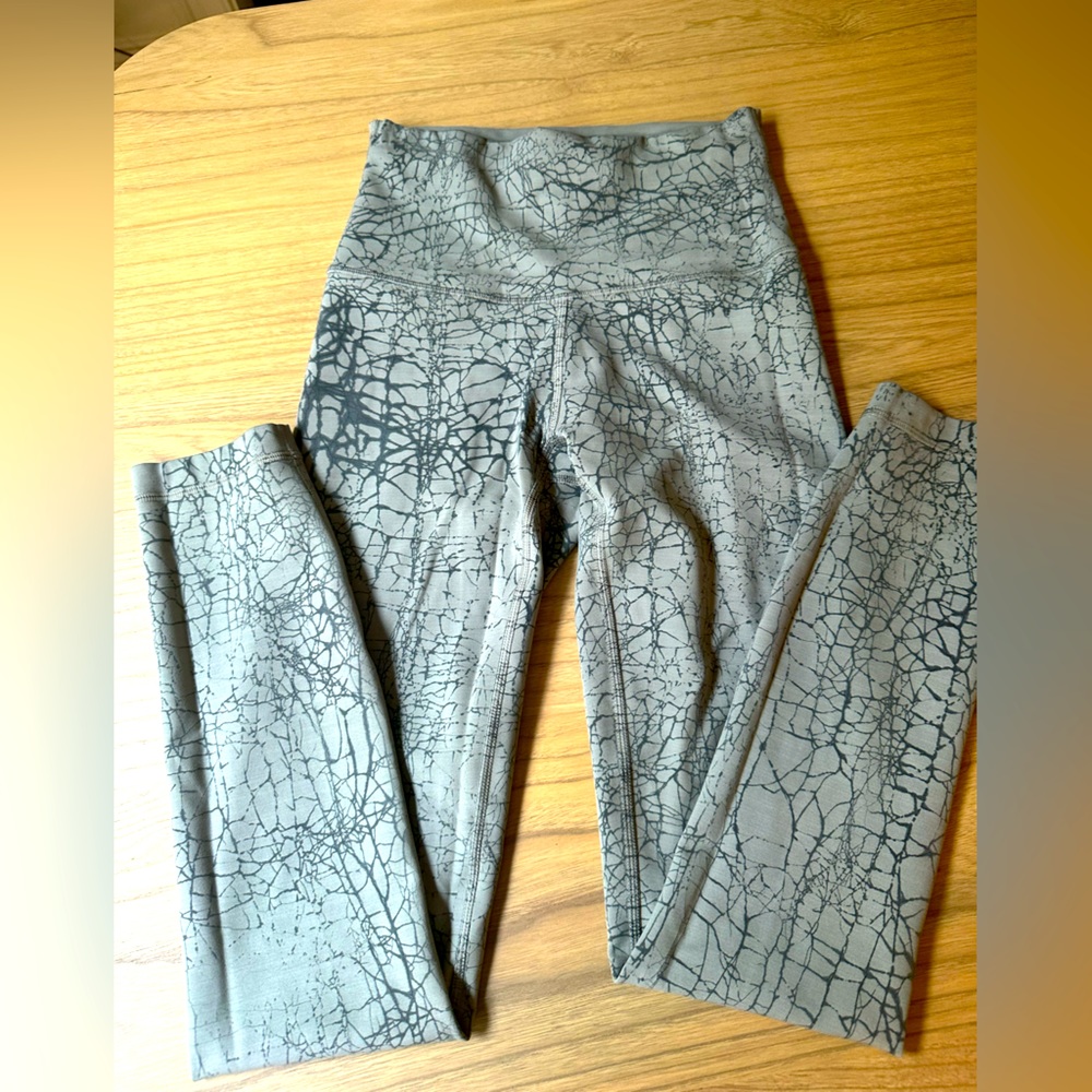 Lululemon wunder train high rise 25” thread dye rover black